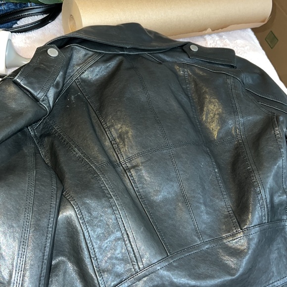 BCBG MAXAZRIA Black leather Jacket - Picture 7 of 10